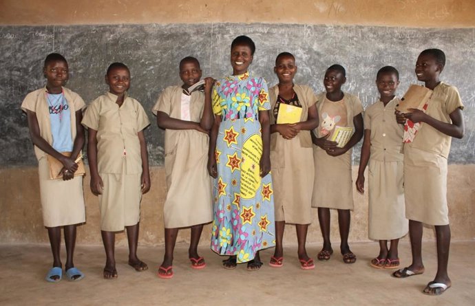 School Auntie Josephine listens and advises girls on their journey through adolescence.  World Vision Burundi