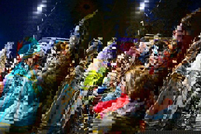 Llegada de los Reyes Magos al Moll Vell de Palma.