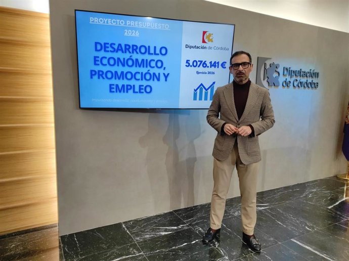 El delegado de Desarrollo Económico, Promoción y Empleo de la Diputación, Félix Romero, tras la presentación del proyecto de presupuesto para su área.