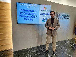 El delegado de Desarrollo Económico, Promoción y Empleo de la Diputación, Félix Romero, tras la presentación del proyecto de presupuesto para su área.