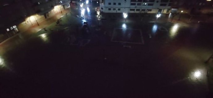 Plaza de Albacete sin luz.