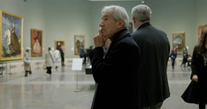 O ator José Sacristán durante sua visita ao Museu do Prado.