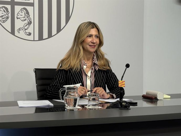 Archivo - La vicepresidenta del Gobierno de Aragón, Mar Vaquero.