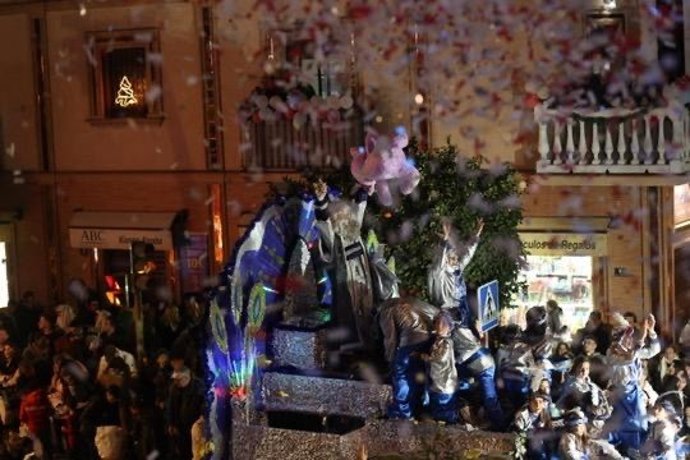 Cabalgata de Reyes Magos de La Algaba, en foto de archivo.