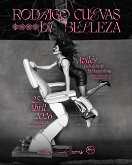 Cartel del concierto de Rodrigo Cuevas en Avilés.