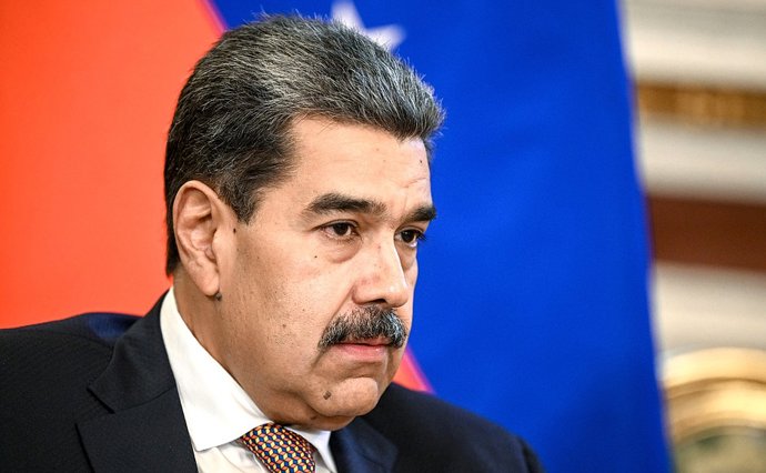 Archivo - El presidente de Venezuela, Nicolás Maduro, durante una reunión en mayo de 2025 en Moscú con su homólogo de Rusia, Vladimir Putin (archivo)