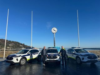 El alcalde de Hondarribia, Igor Enparan, y el jefe de la Policía Municipal, Iñaki Vielba