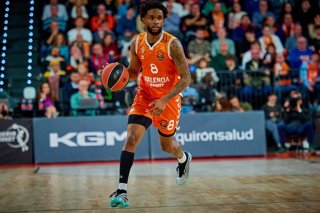 December 23, 2025, Valencia, Spain: Jean Montero of Valencia Basket seen in action during the EuroLeague Basketball regular season gameday 18, between Valencia Basket (ESP) and Kosner Baskonia Vitoria-Gasteiz (ESP) at Roig Arena. Final scores:   Valencia 