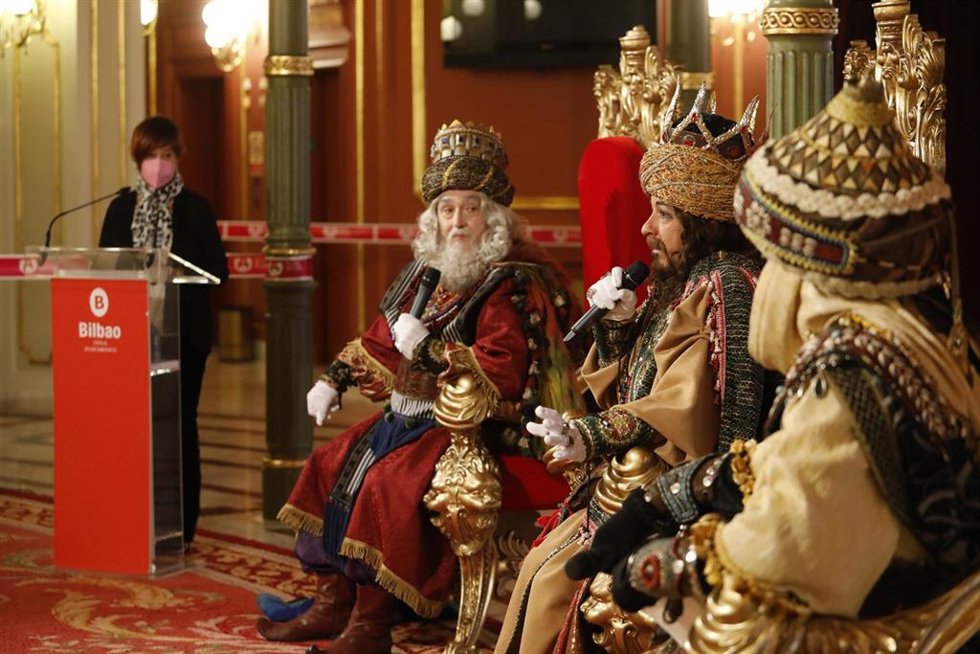 Archivo - Los Reyes Magos de Oriente en el Ayuntamiento de Bilbao