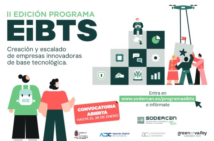 SODERCAN abre hasta el 26 de enero el plazo para optar al programa de creación de empresas de base tecnológica