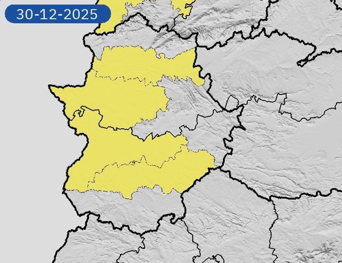 Avisos por nieblas en Extremadura para el martes 30 de diciembre de 2025