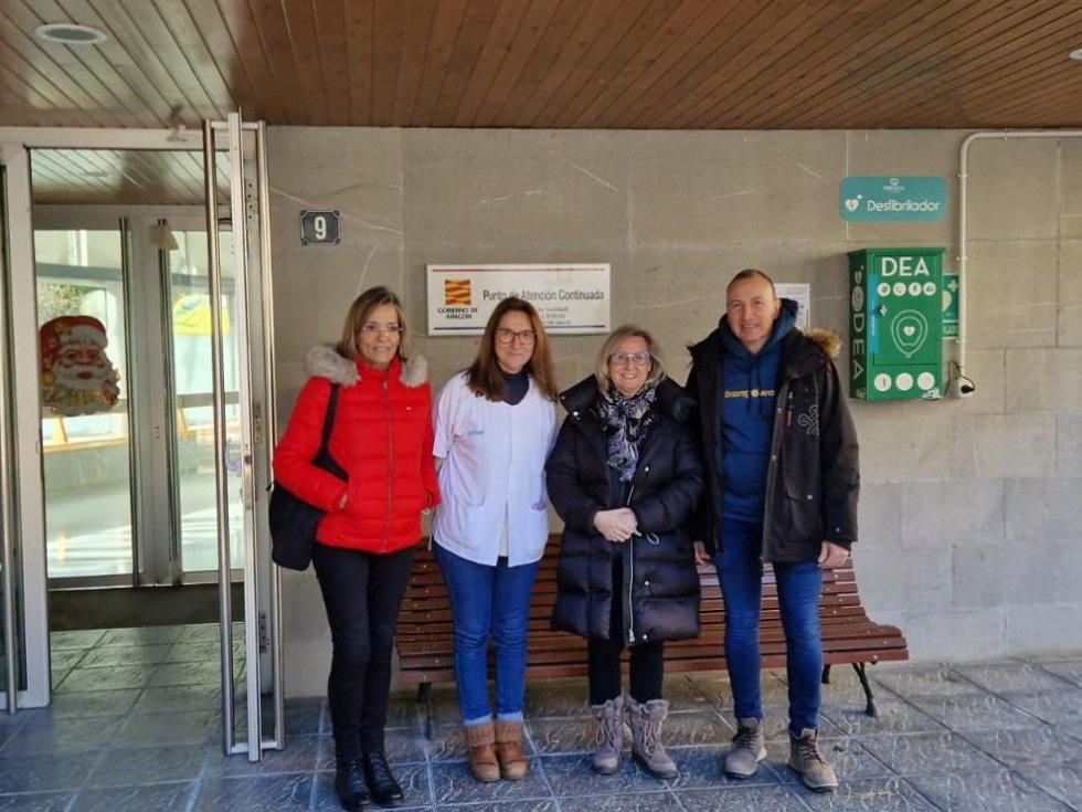 La gerente del Salud, Ana Castillo, en un punto de atencion continuada del Valle de Tena (Huesca)