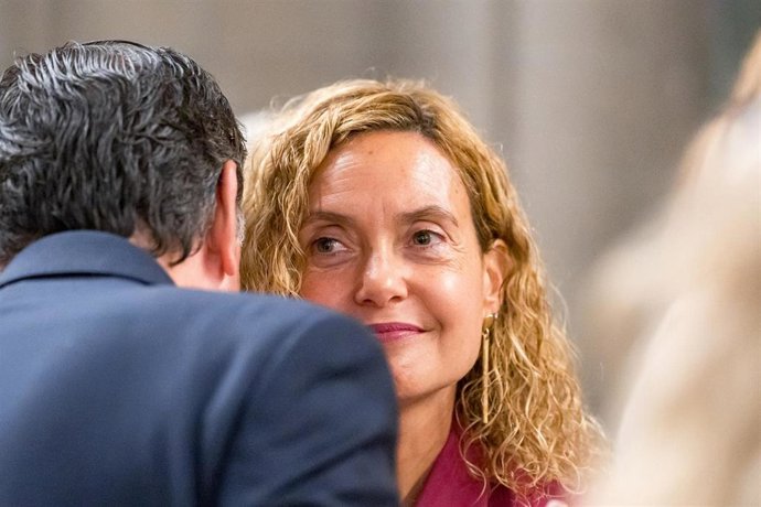 Archivo - La expresidenta del Congreso de los Diputados, Meritxell Batet, durante el acto de homenaje a los funcionarios del Cuerpo Nacional de Policía condecorados con la Cruz al Mérito Policial en el día de los Santos Ángeles Custodios, en el Congreso d