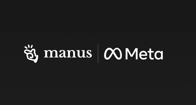 Logotipos das empresas Manus e Meta