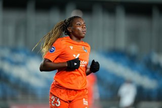 Edna Imade of Real Sociedad looks on during the Spanish Women League, Liga F, football match played between Real Madrid and Real Sociedad at Alfredo Di Stefano stadium on December 06, 2025, in Valdebebas, Madrid, Spain.