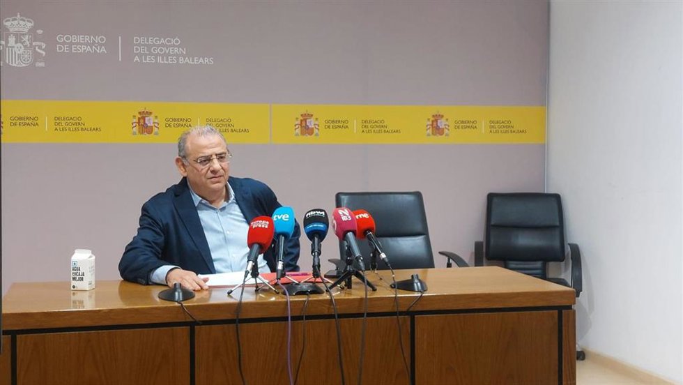 El delegado del Gobierno en Baleares, Alfonso Rodríguez, en la rueda de prensa de balance de 2025.