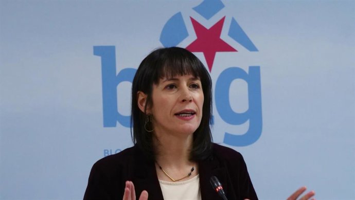 Ana Pontón comparece en rueda de prensa.