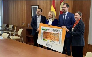 Presentación del cupón de la ONCE dedicado a las pinturas rupestres de Valonsadero.