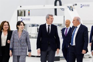 Rueda, durante la visita.