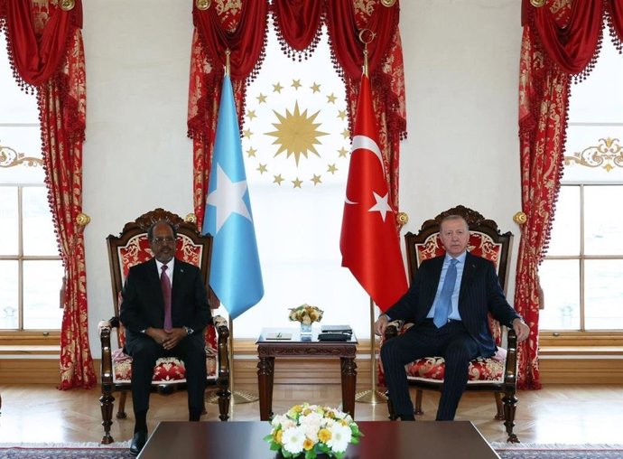 El presidente de Somalia, Hasán Sheij Mohamud, y su homólogo turco, Recep Tayyip Erdogan