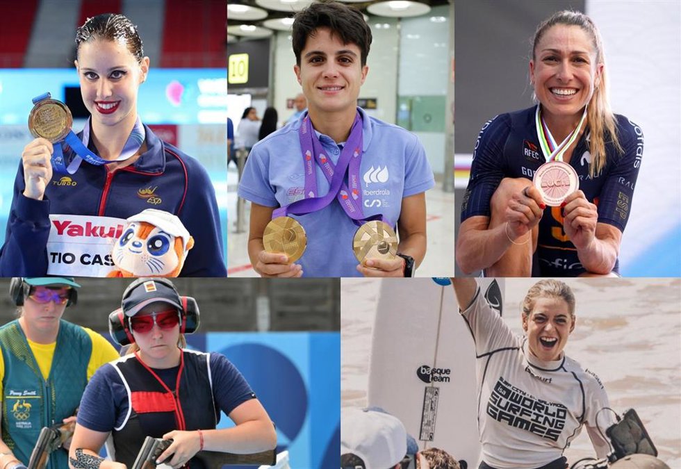 De izquierda a derecha y de arriba abajo: Iris Tió, María Pérez, Mavi García, Mar Molné y Janire González-Etxabarri