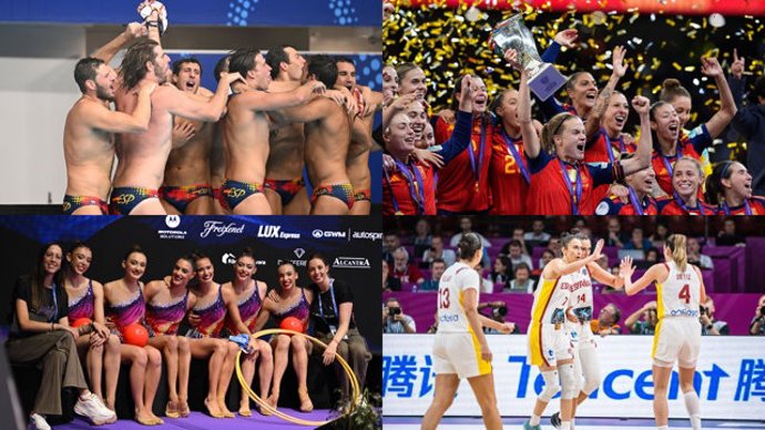 Las selecciones españolas de waterpolo, rítmica, femenina de fútbol y femenina de baloncesto