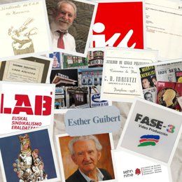 Montaje con las últimas donaciones al Archivo Contemporáneo de Navarra.