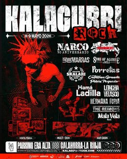 Narco, Los de Marras y Porretas encabezan el cartel del Festival KalagurriRock 2026