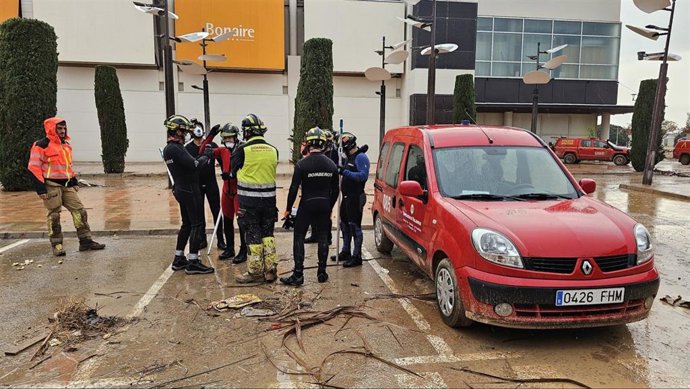 Actuación de los bomberos de la Diputación de Valladolid con motivo de la dana en 2024.