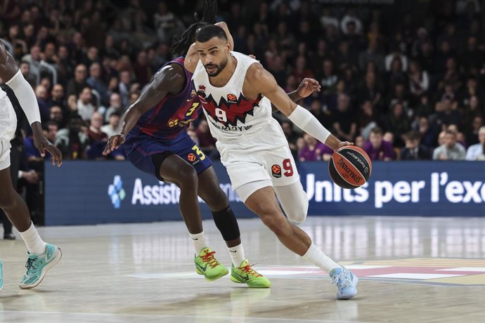 Timothe Luwawu-Cabarrot of Baskonia in action during the EuroLeague Regular Season Round 17 match played between FC Barcelona and Baskonia at Palau Blaugrana on December 19, 2025 in Barcelona, Spain.