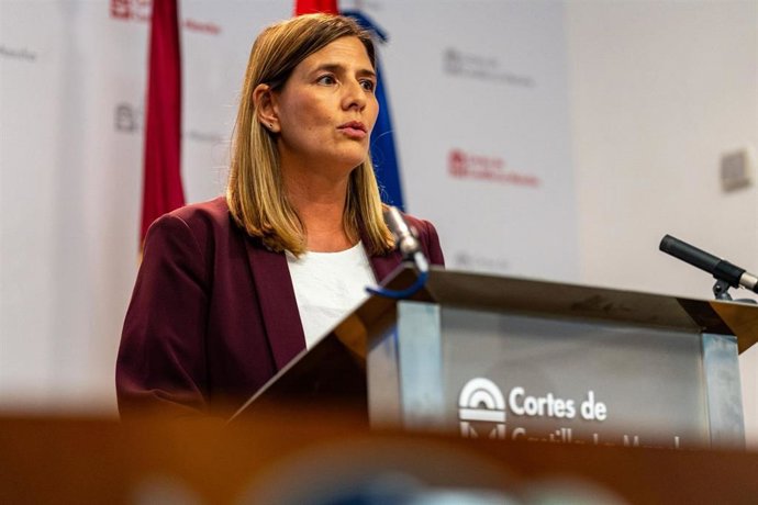 Archivo - La secretaria general y portavoz parlamentaria del Partido Popular de Castilla-La Mancha, Carolina Agudo.