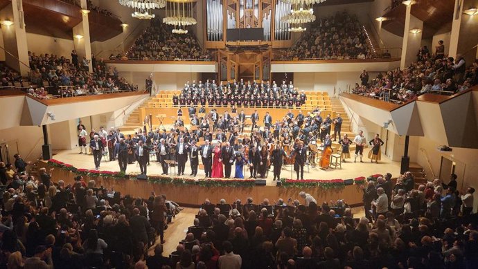 Actuación de la Orquesta Sinfónica de la UCAM en el Auditorio Nacional