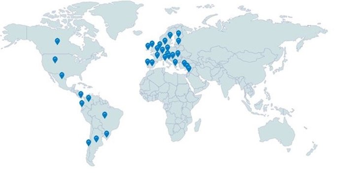 Mapa de la actividad internacional del Observatori