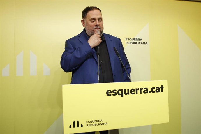 Archivo - El presidente de ERC, Oriol Junqueras