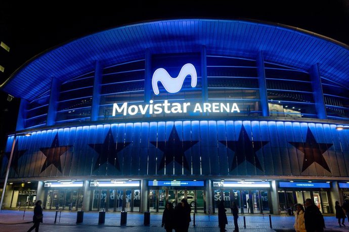Nuevo luminoso del Movistar Arena, a 17 de diciembre de 2025, en Madrid (España). 