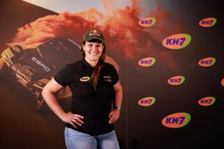 La piloto de rallys Laia Sanz (Ebro) en un acto con KH-7