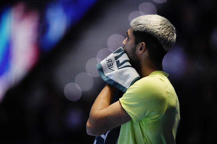 Archivo - El tenista español Carlos Alcaraz durante las ATP Finals.