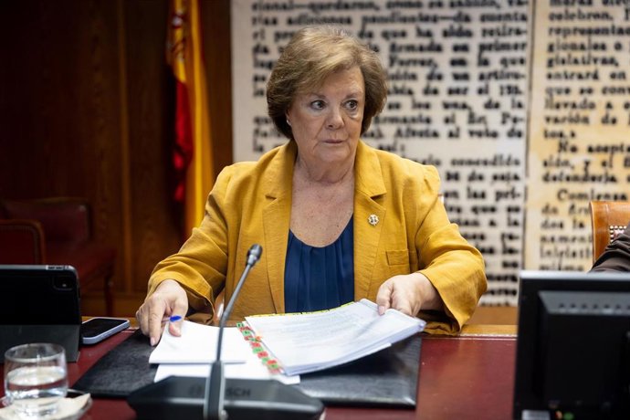 Archivo - La presidenta del Tribunal de Cuentas, Enriqueta Chicano Jávega, comparece en el Senado, a 9 de octubre de 2025, en Madrid (España). 