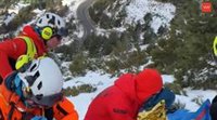 Rescatada una mujer en el Puerto de Navacerrada tras sufrir fractura de tibia y peroné