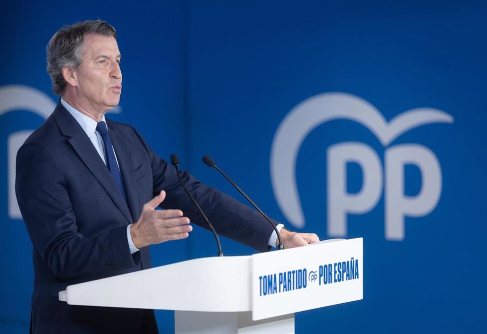 El presidente del Partido Popular, Alberto Núñez Feijóo.