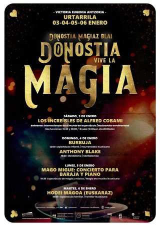 Archivo - Cartel de Donostia Vive la magia.
