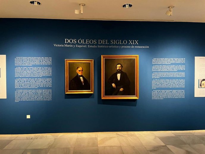 Retratos de los artistas Victoria Martín y Antonio María Esquivel