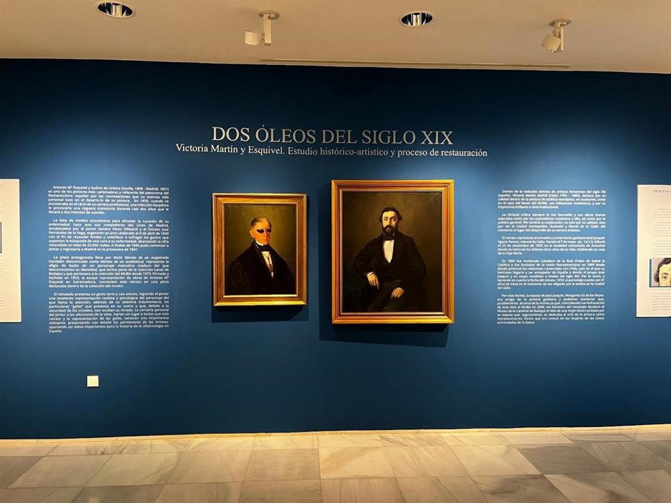 Retratos de los artistas Victoria Martín y Antonio María Esquivel