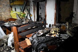 RUSSIA, KHERSON REGION - JANUARY 1, 2026: Damage from a Ukrainian drone strike in the village of Khorly. Preliminary data indicates that the attack, which struck a cafe and a hotel, resulted in 24 fatalities and over 50 injuries