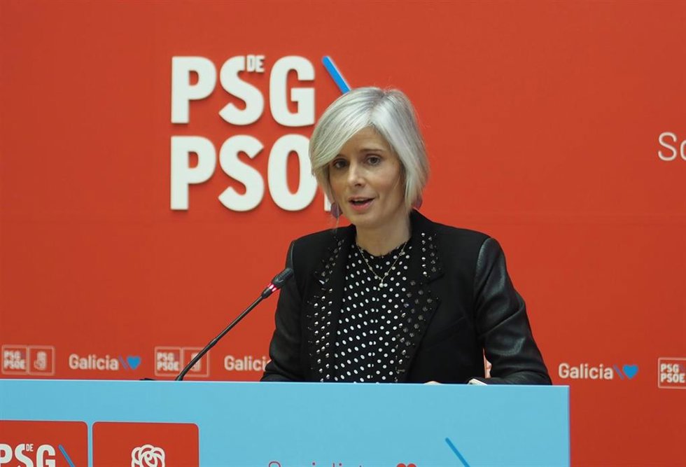 La diputada del PSdeG Patricia Iglesias en rueda de prensa