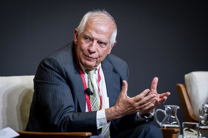 Archivo - Arquivo - O ex-alto representante da União para Assuntos Externos e Política de Segurança e ex-presidente do Parlamento Europeu, Josep Borrell, durante o primeiro dia da Conferência "40 anos de Fedea: os desafios enfrentados pela economia espanh