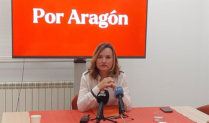 La candidata del PSOE a la Presidencia del Gobierno de Aragón, Pilar Alegría.