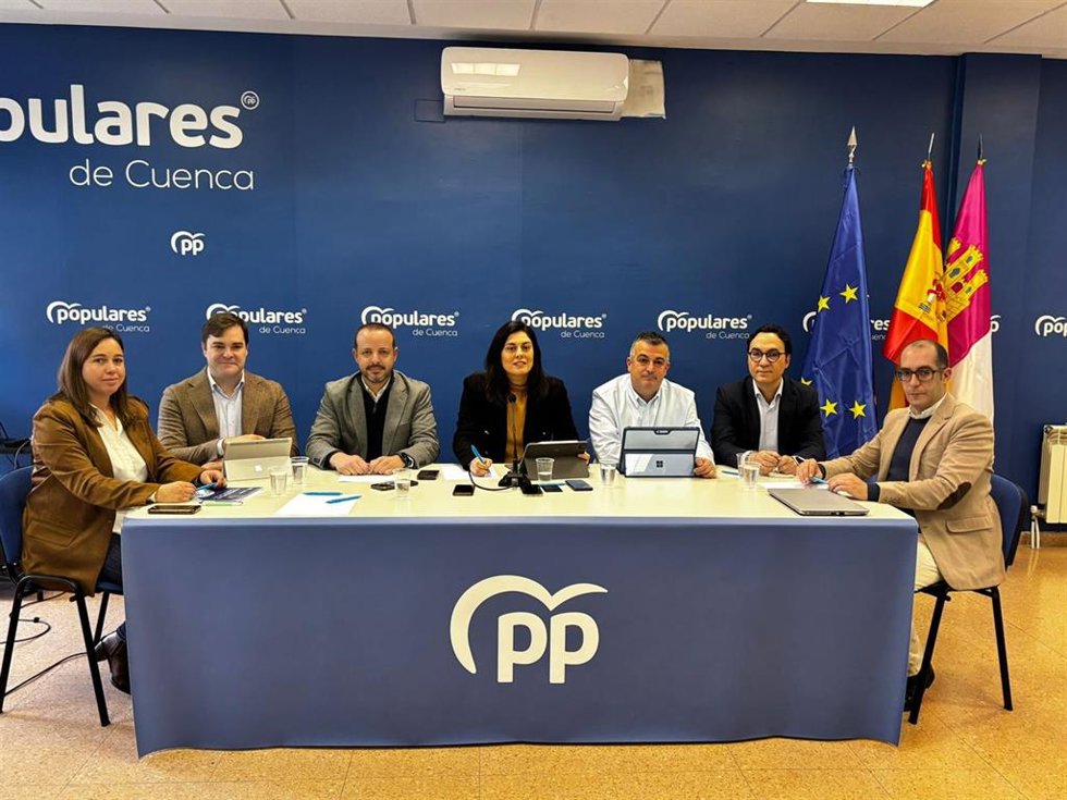 Los ediles del Grupo Popular del Ayuntamiento de Cuenca.