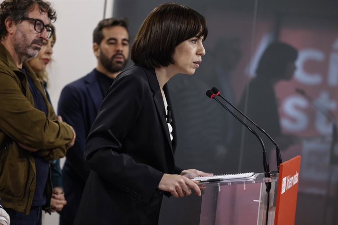 Archivo - Arxiu - La ministra de Ciència, Innovació i Universitat i secretària general del PSPV-PSOE, Diana Morant, durant una reuda de premsa després de la Comissió Executiva Nacional dels socialistes valencians, en imatge d'arxiu 