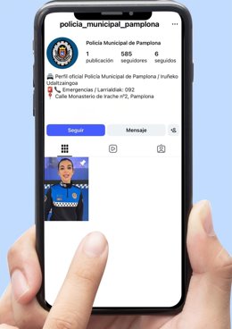 Perfil de Instagram de la Policía Municipal de Pamplona.
